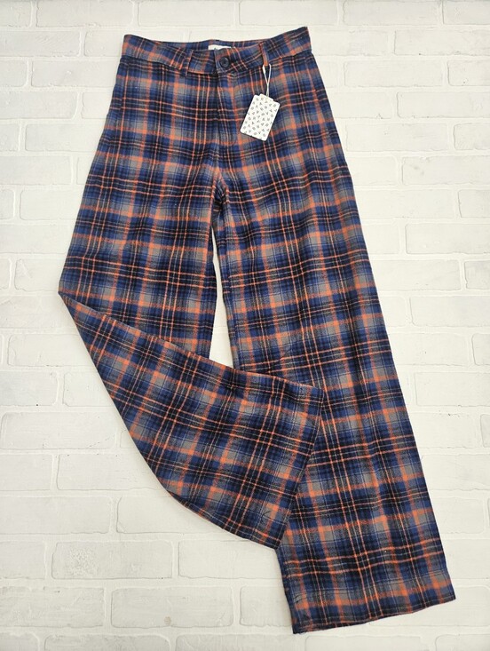 Brava Pants - 100% Organic Cotton Plaid Trousers